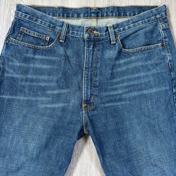 Polo Jeans Ralph Lauren VTG Men's Cotton Denim Blue Jeans Flag Banner 36x32 - Picture 3 of 13